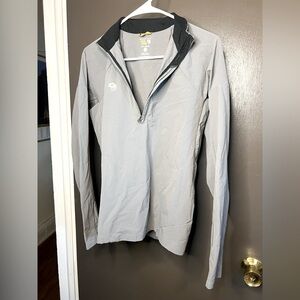 Mountain Hardwear Grey Men’s Lightweight Stretch Half Zip Jacket w Pocket Small